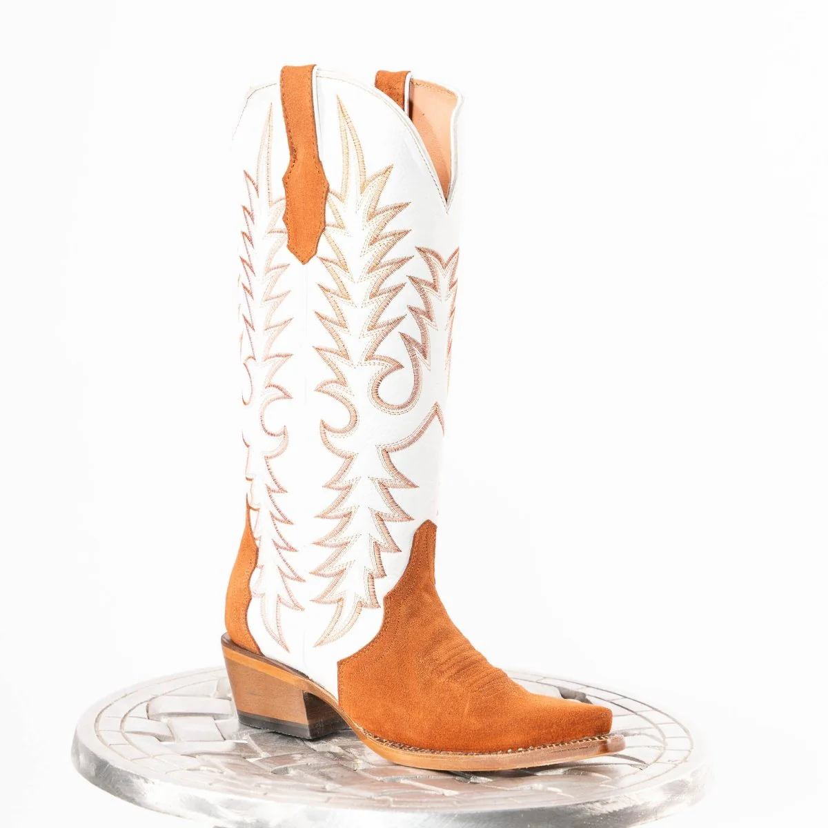 TANNER MARK WOMEN’S Triad Rust Suede Cowgirl Boots - Image 11
