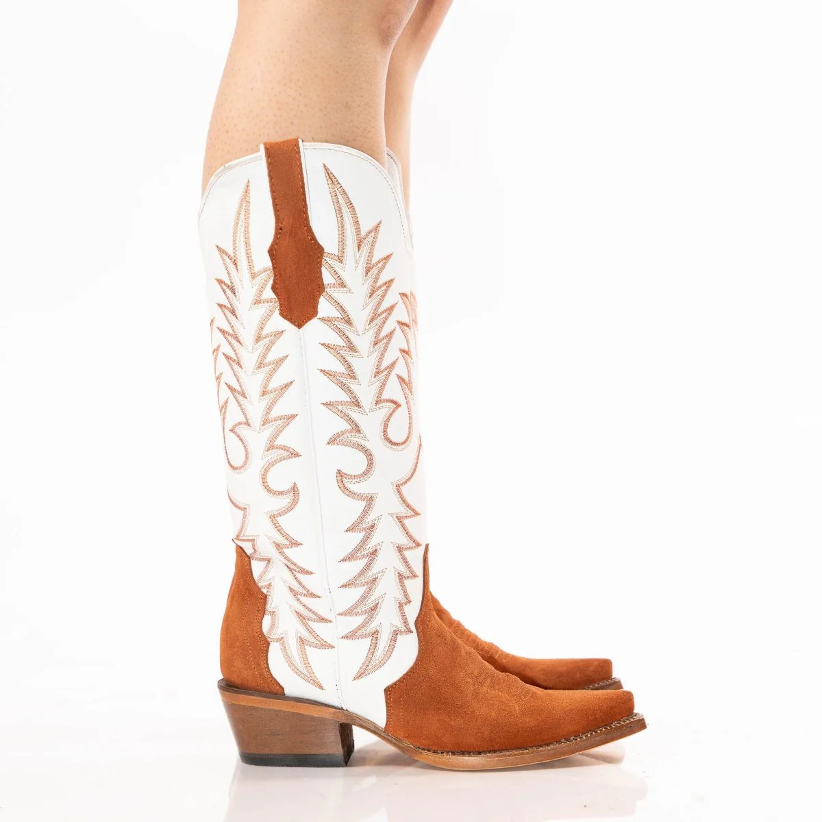 TANNER MARK WOMEN’S Triad Rust Suede Cowgirl Boots - Image 3