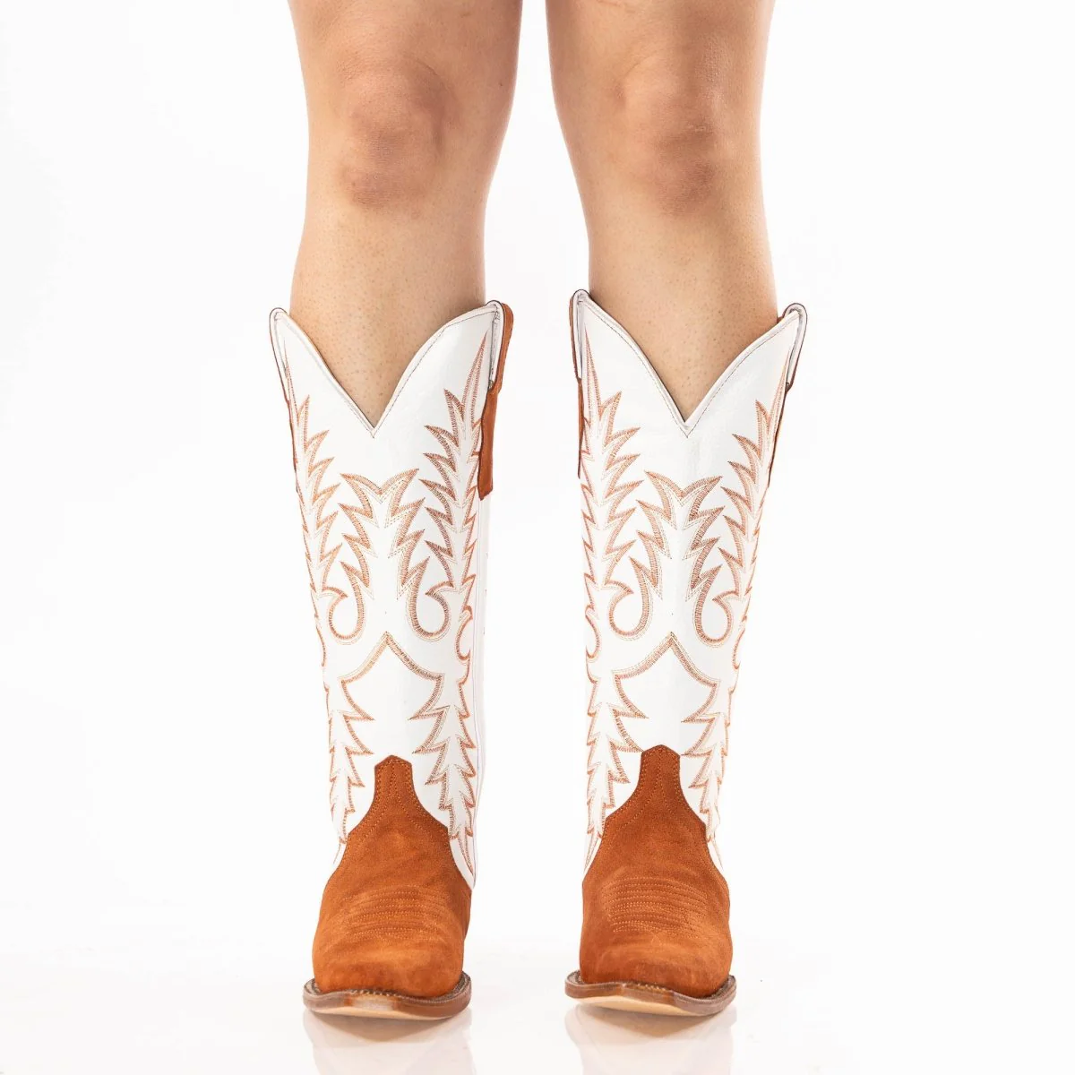 TANNER MARK WOMEN’S Triad Rust Suede Cowgirl Boots - Image 4
