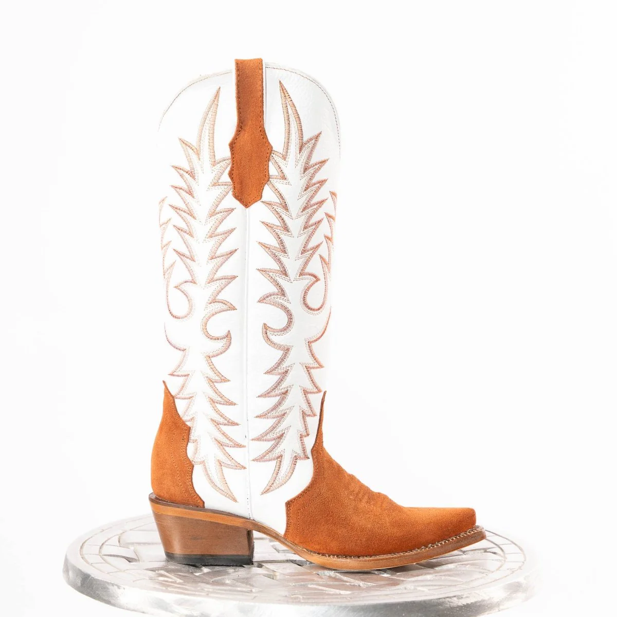 TANNER MARK WOMEN’S Triad Rust Suede Cowgirl Boots - Image 8