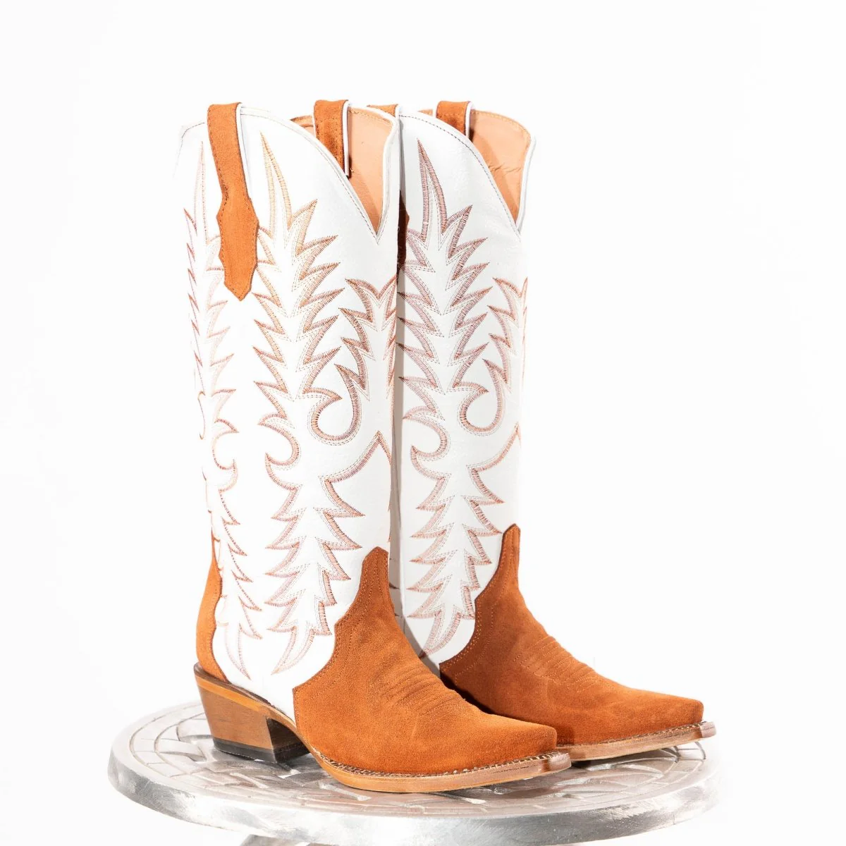 TANNER MARK WOMEN’S Triad Rust Suede Cowgirl Boots - Image 9