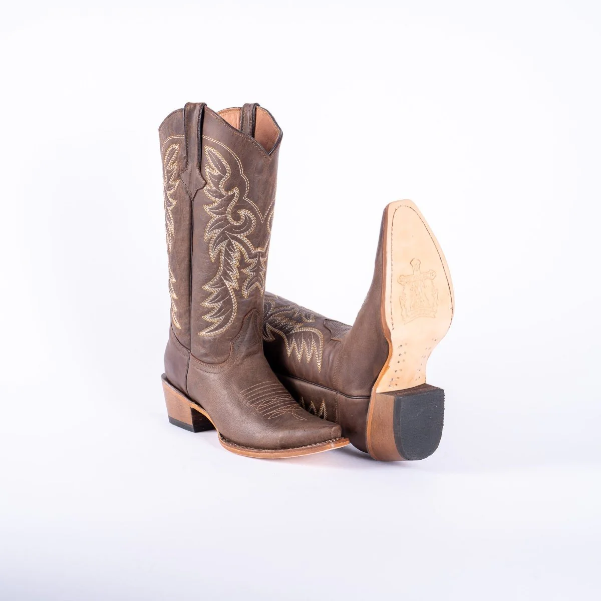 TANNER MARK WOMEN’S Classic Brown Calf Cowgirl Boots Snip toe - Image 4