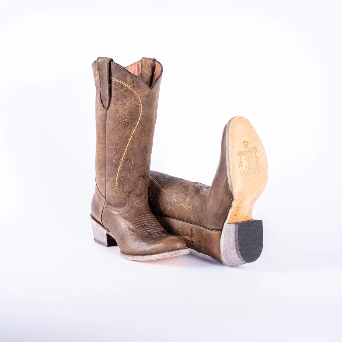 TANNER MARK WOMEN’S Savage Tobacco Cowgirl Boots Round Toe - Image 4
