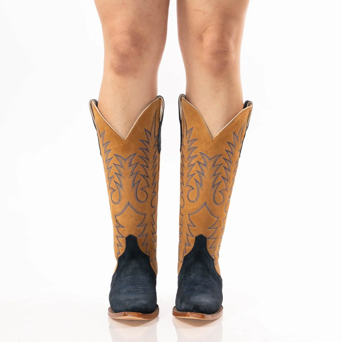 TANNER MARK WOMEN’S Triad Navy Suede Cowgirl Boots - Image 3