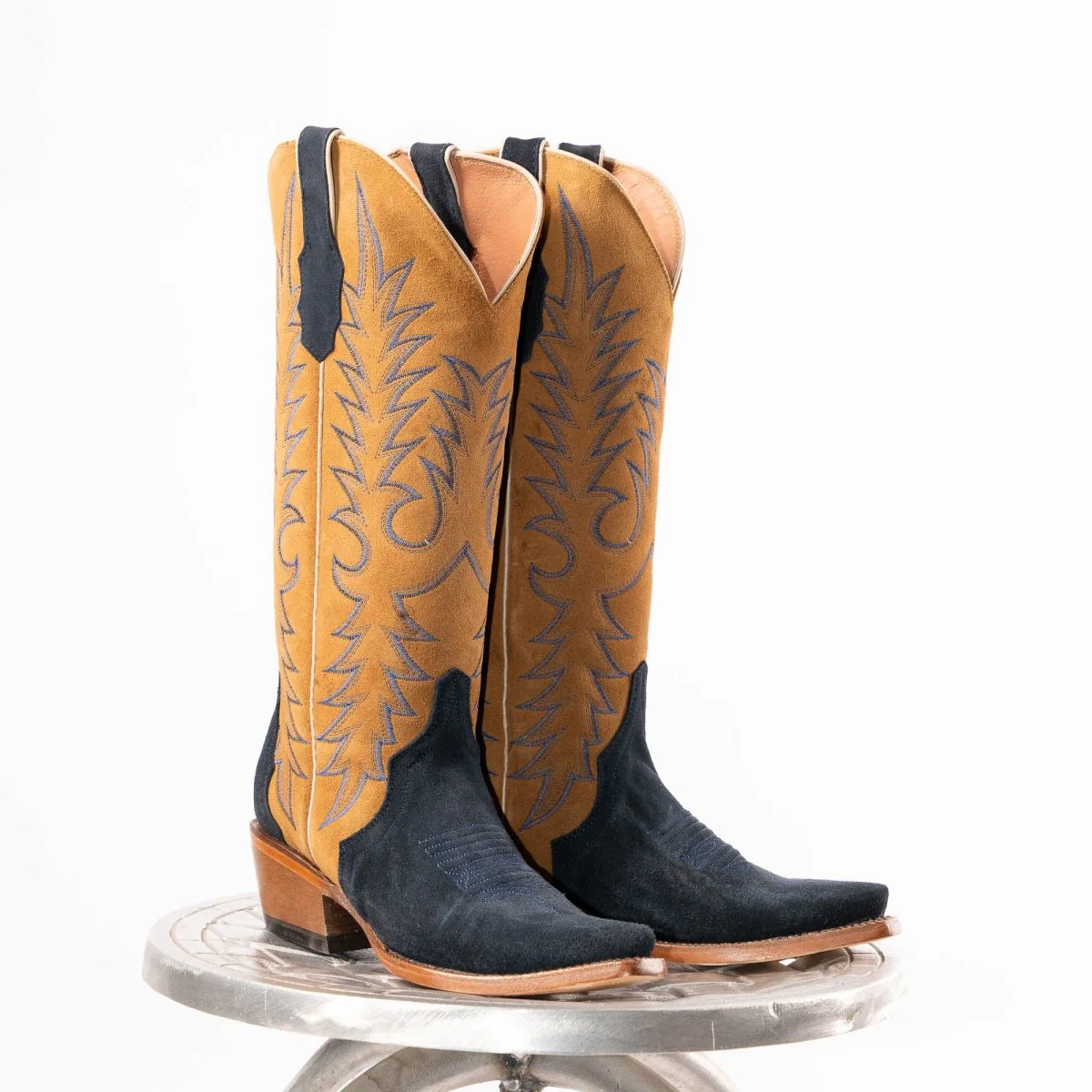 TANNER MARK WOMEN’S Triad Navy Suede Cowgirl Boots - Image 7