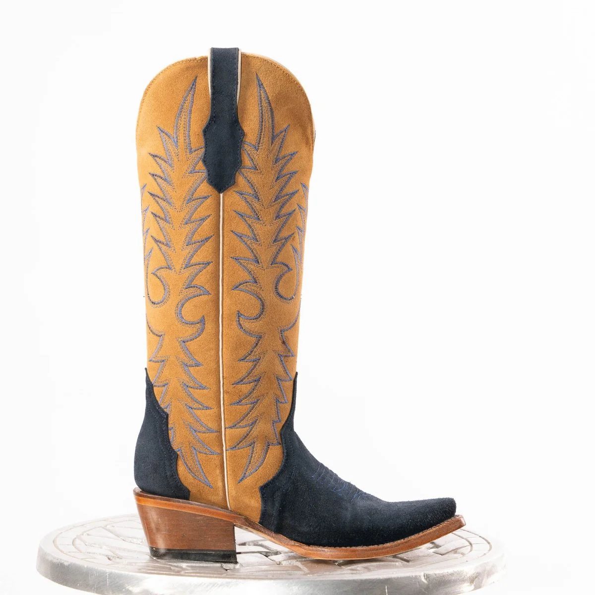 TANNER MARK WOMEN’S Triad Navy Suede Cowgirl Boots - Image 9
