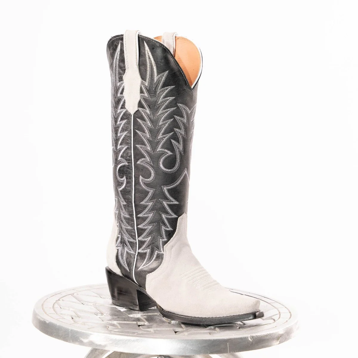 TANNER MARK WOMEN’S Triad Grey Suede Cowgirl Boots - Image 11
