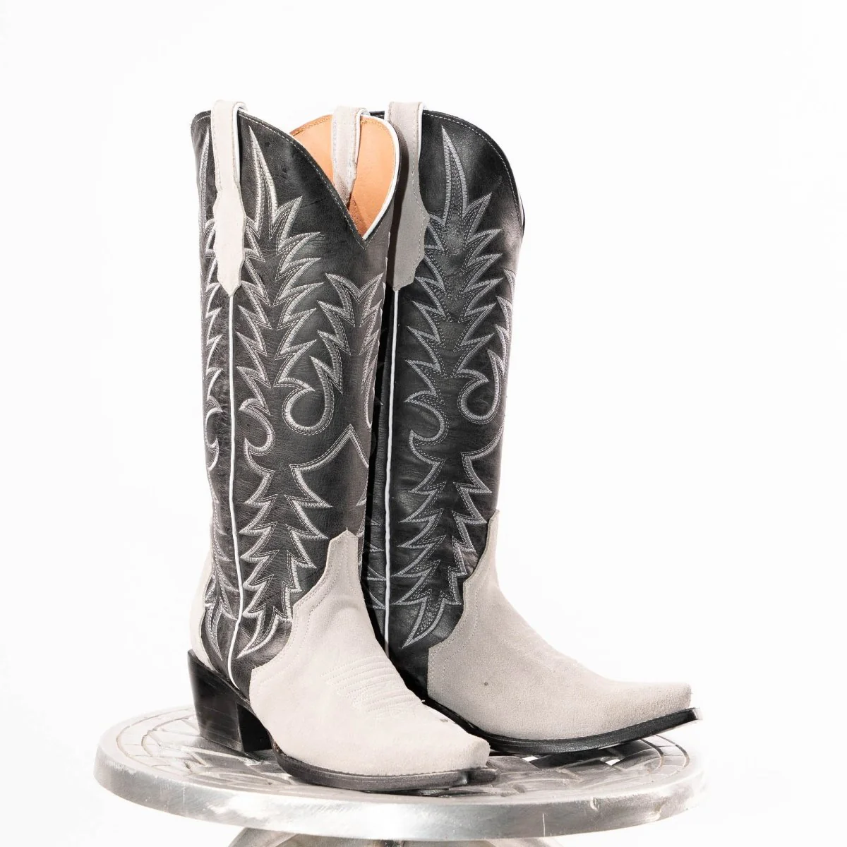 TANNER MARK WOMEN’S Triad Grey Suede Cowgirl Boots - Image 8