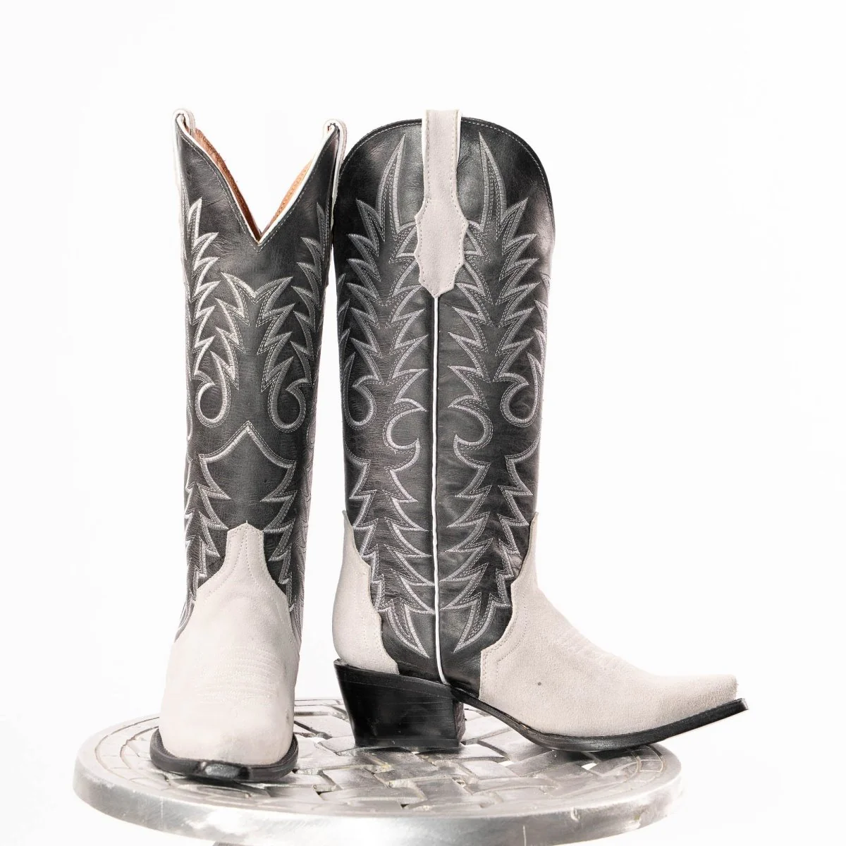 TANNER MARK WOMEN’S Triad Grey Suede Cowgirl Boots - Image 9
