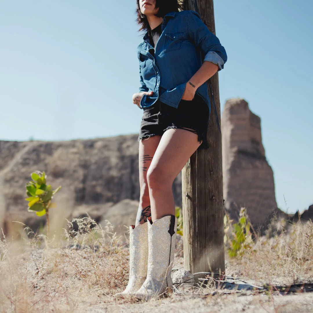TANNER MARK WOMEN’S The Bride Beige Cowgirl Boots - Image 2