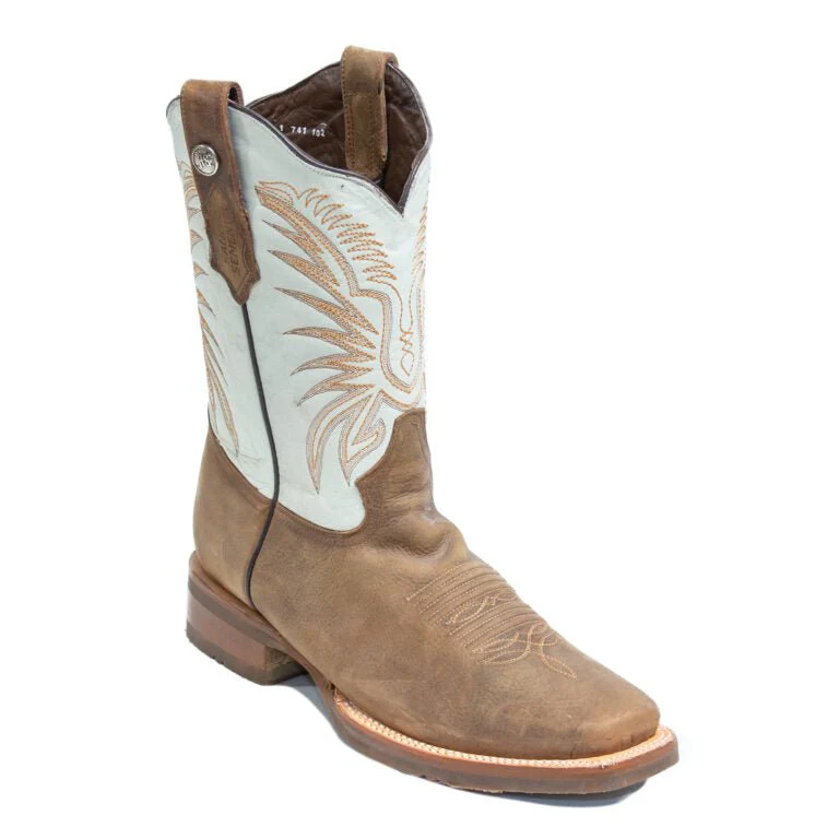 RANCHO SEMENTAL MEN’S Vento Paja Western Boots Whit Bone Top / Rubber Sole - Image 3