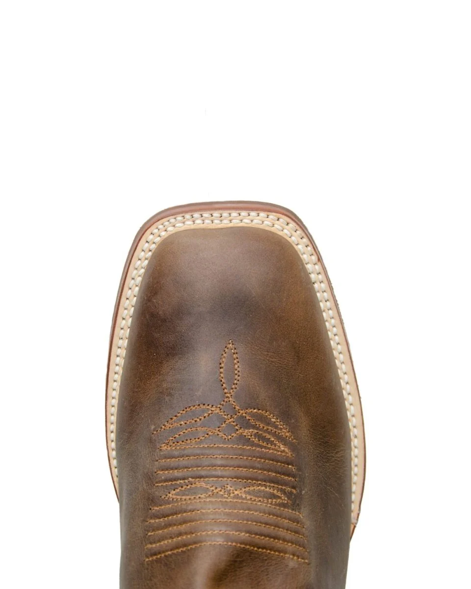 RANCHO SEMENTAL MEN'S Vento Paja Western Boots Whit White Top / Rubber Sole - Image 4